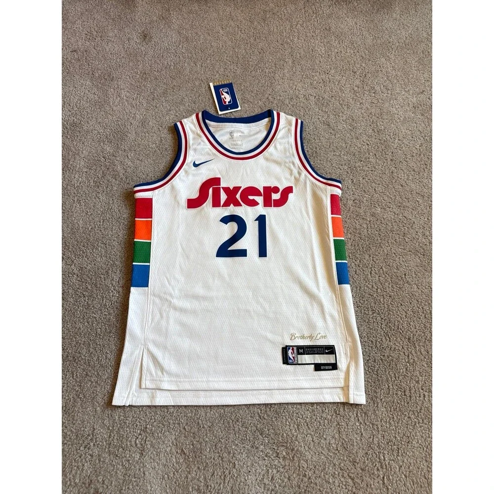 Joel Embiid Philadelphia 76ers City Edition NWT Nike Youth NBA Jersey Size Small